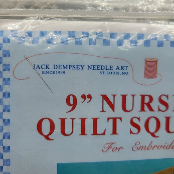 Jack Dempsey Needle Art Nursery Quilt Squares 9" Girls Pattern #21 Two Packs - Picture 2 of 8